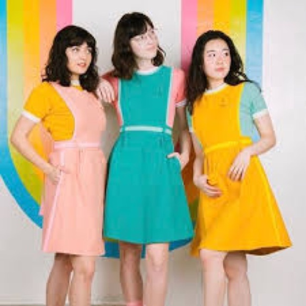 Pink Big Bud Press Shop girl dress. Size small.